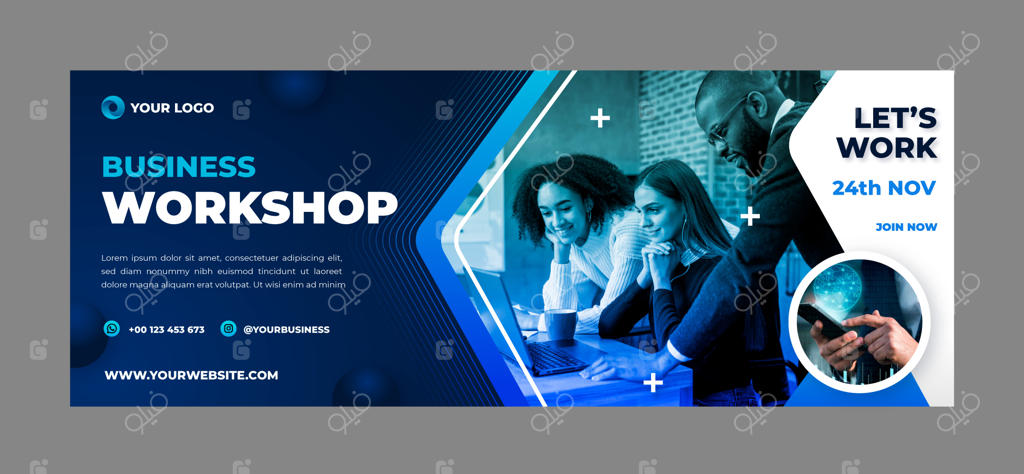 کاور فیس‌بوک تجاری با طرح گرادینت