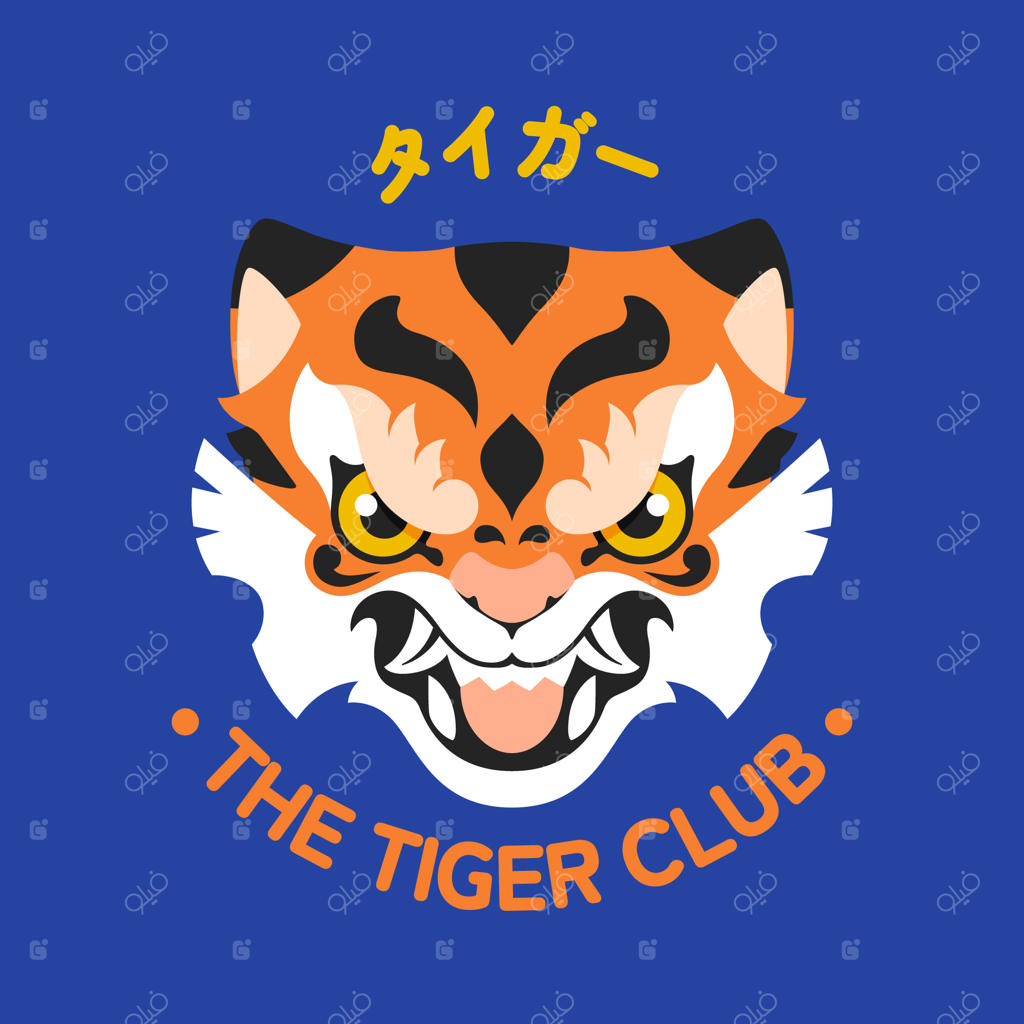 طراحی لوگوی ببر دست‌کشیده