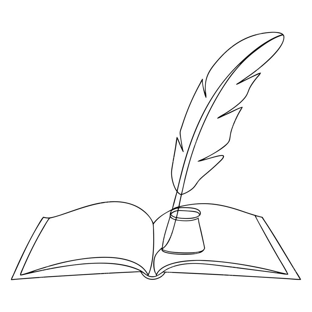 قلم پر و کتاب باز