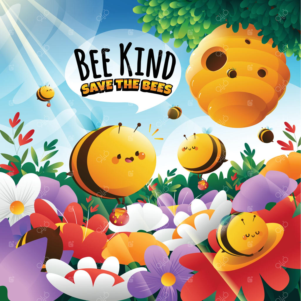 محافظت از زنبورهای عسل با طرح زنبورهای بامزه