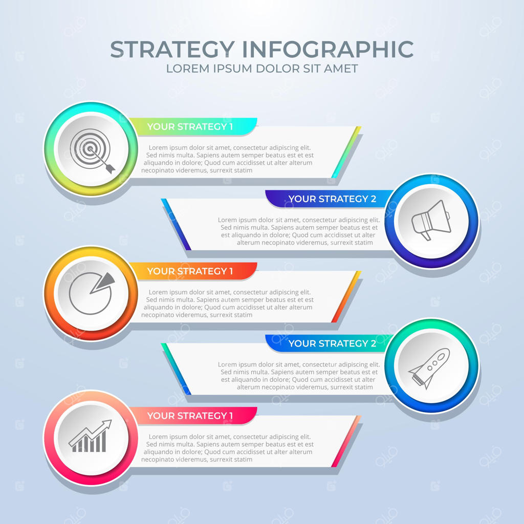 قالب اینفوگرافیک استراتژی
