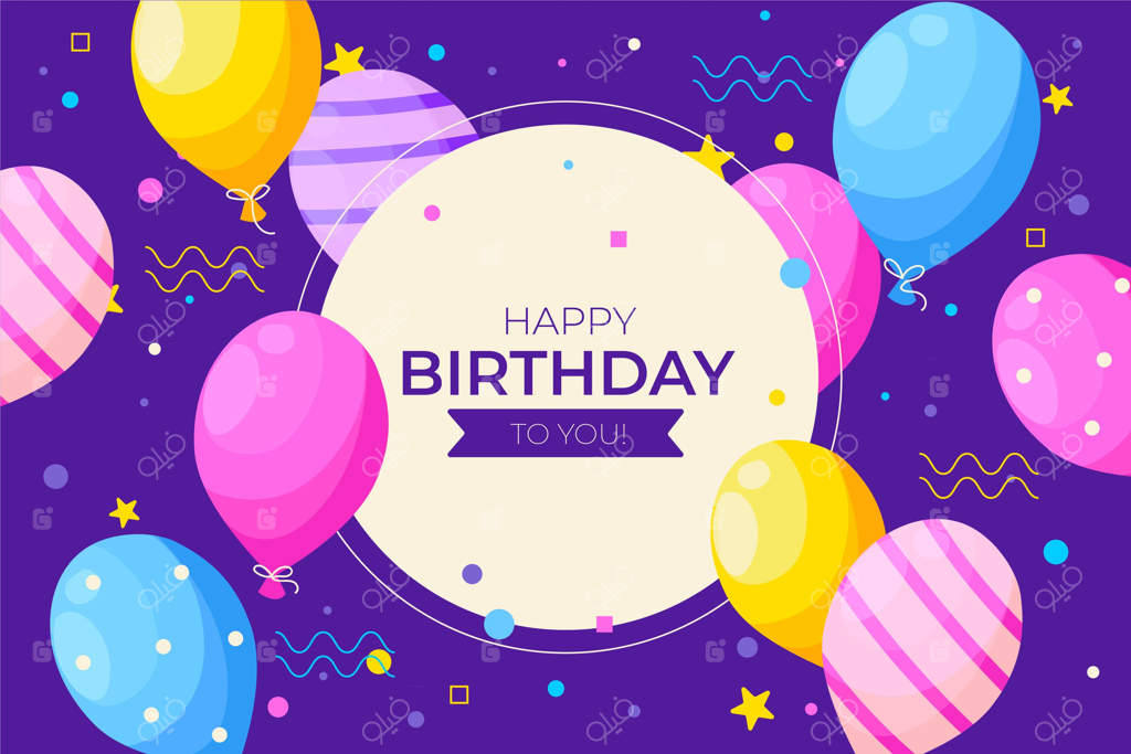 تصویرسازی پس‌زمینه خلاقانه برای تولد