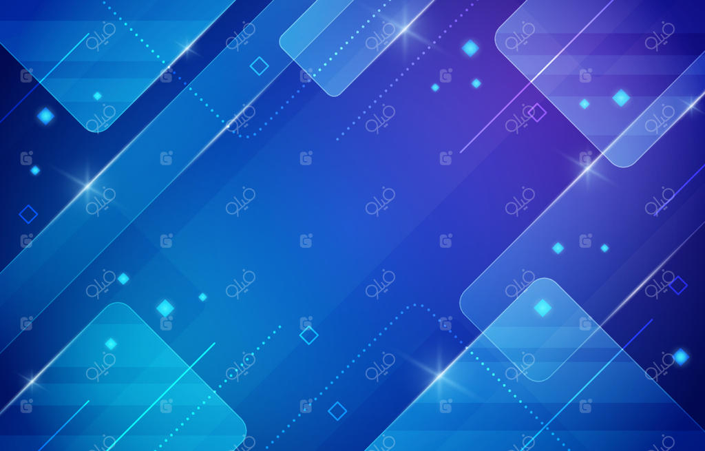 پس‌زمینه آبی با اشکال هندسی انتزاعی