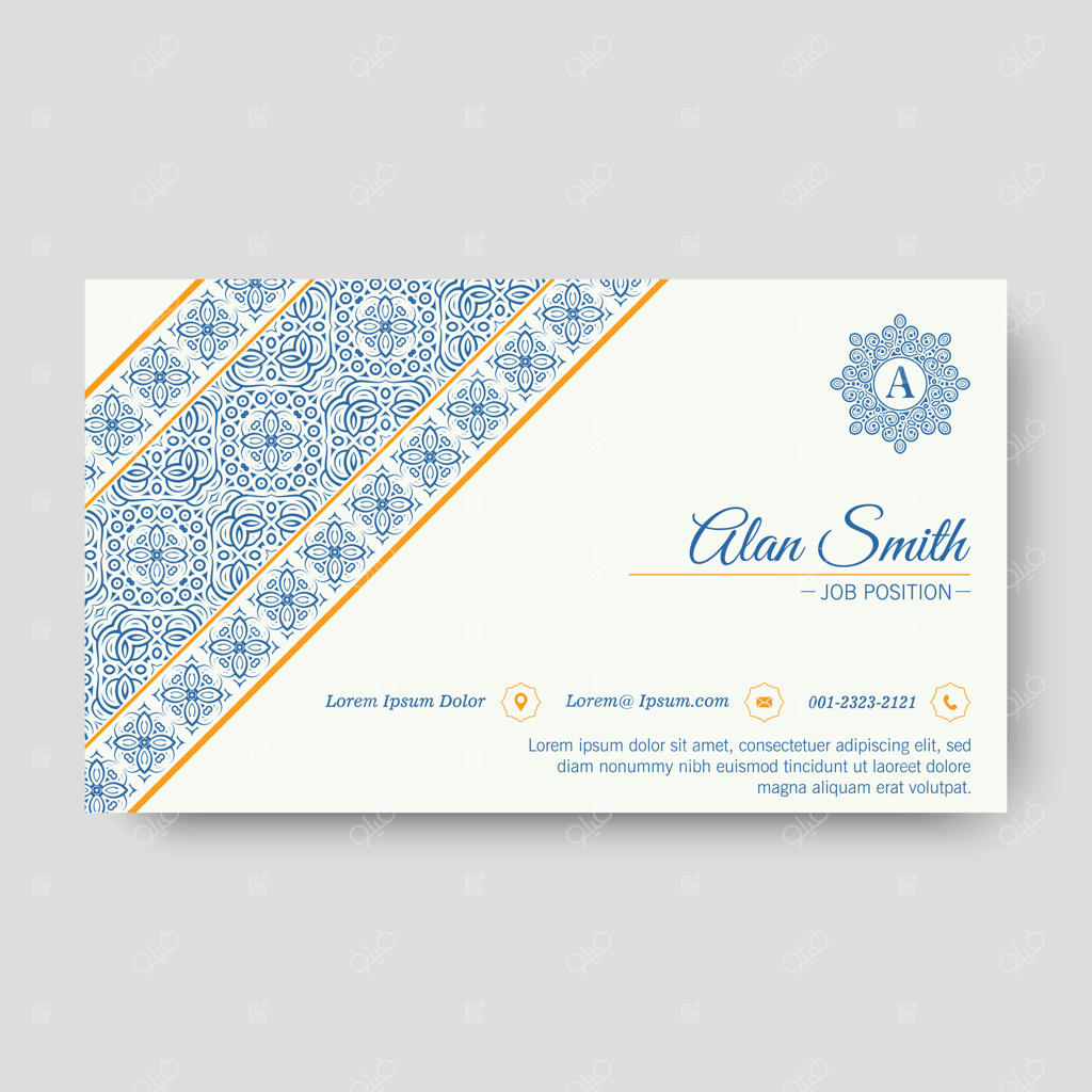 طراحی کارت ویزیت با الگوی رنگارنگ و منحصر به فرد
