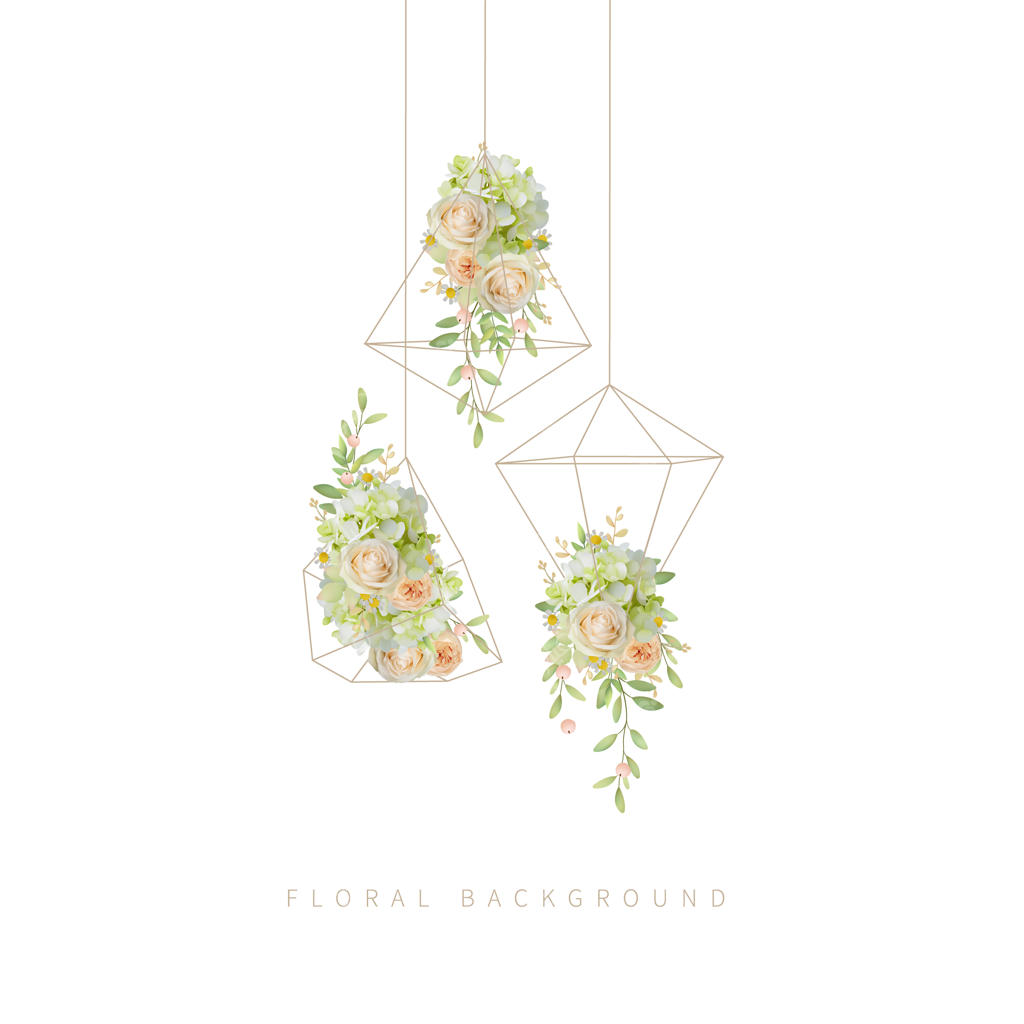 گل آرایی با رزهای باغی و هیدرانژیا در تراریوم