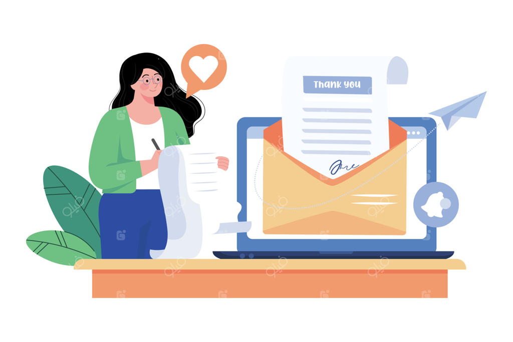 کارجویان پس از مصاحبه، با ارسال یادداشت تشکر پیگیری می‌کنند.