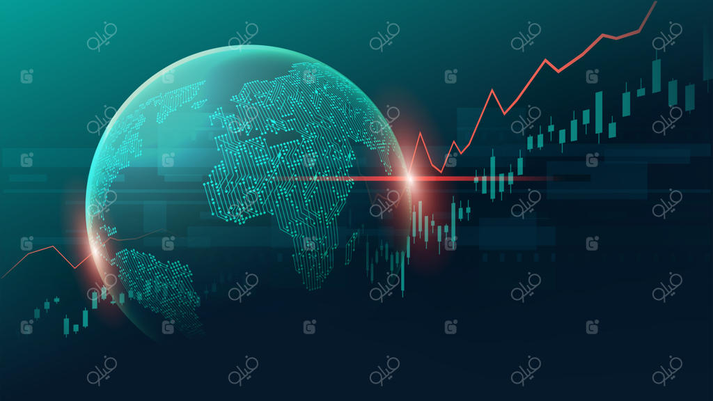 نقشه جهان با نمودار آینده‌نگرانه