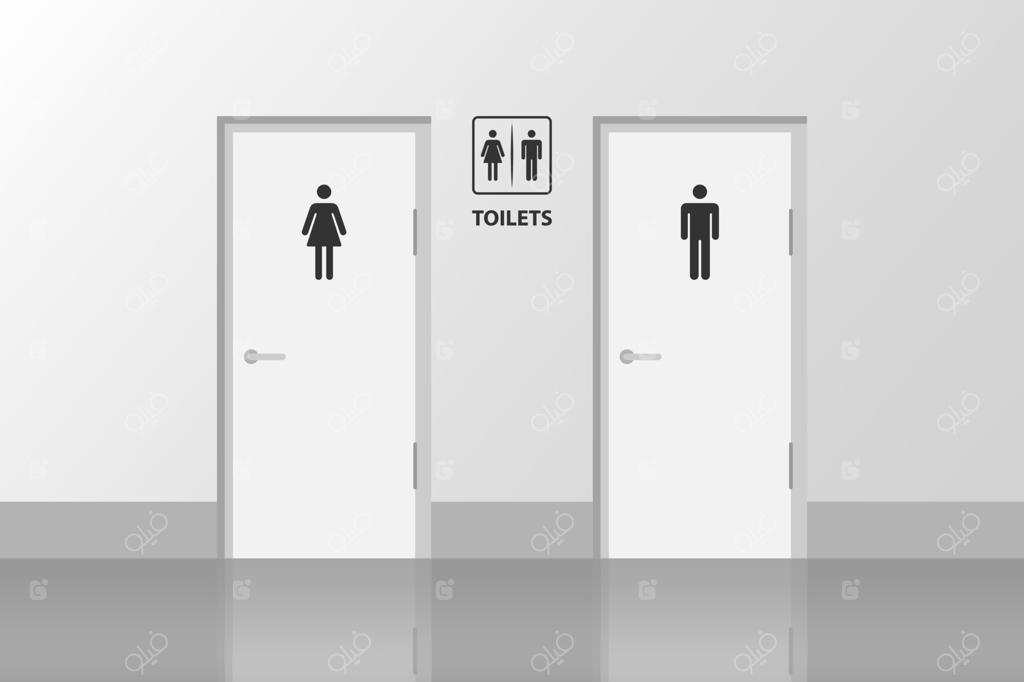 درب‌های سرویس بهداشتی، جنسیت مردانه و زنانه، سرویس عمومی، طراحی هنری و قالب توالت عمومی