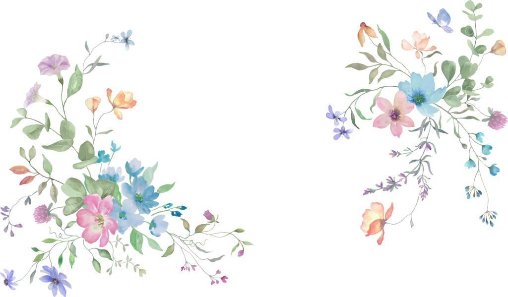 قاب آبرنگی با گل‌های وحشی زیبا. تصویرسازی دستی گل‌ها.