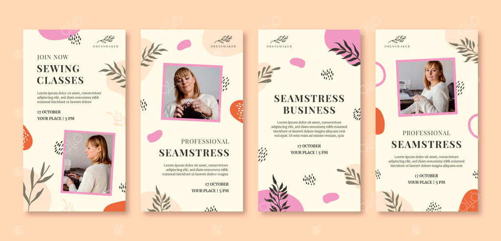 مجموعه استوری‌های اینستاگرام خیاطی مدرن