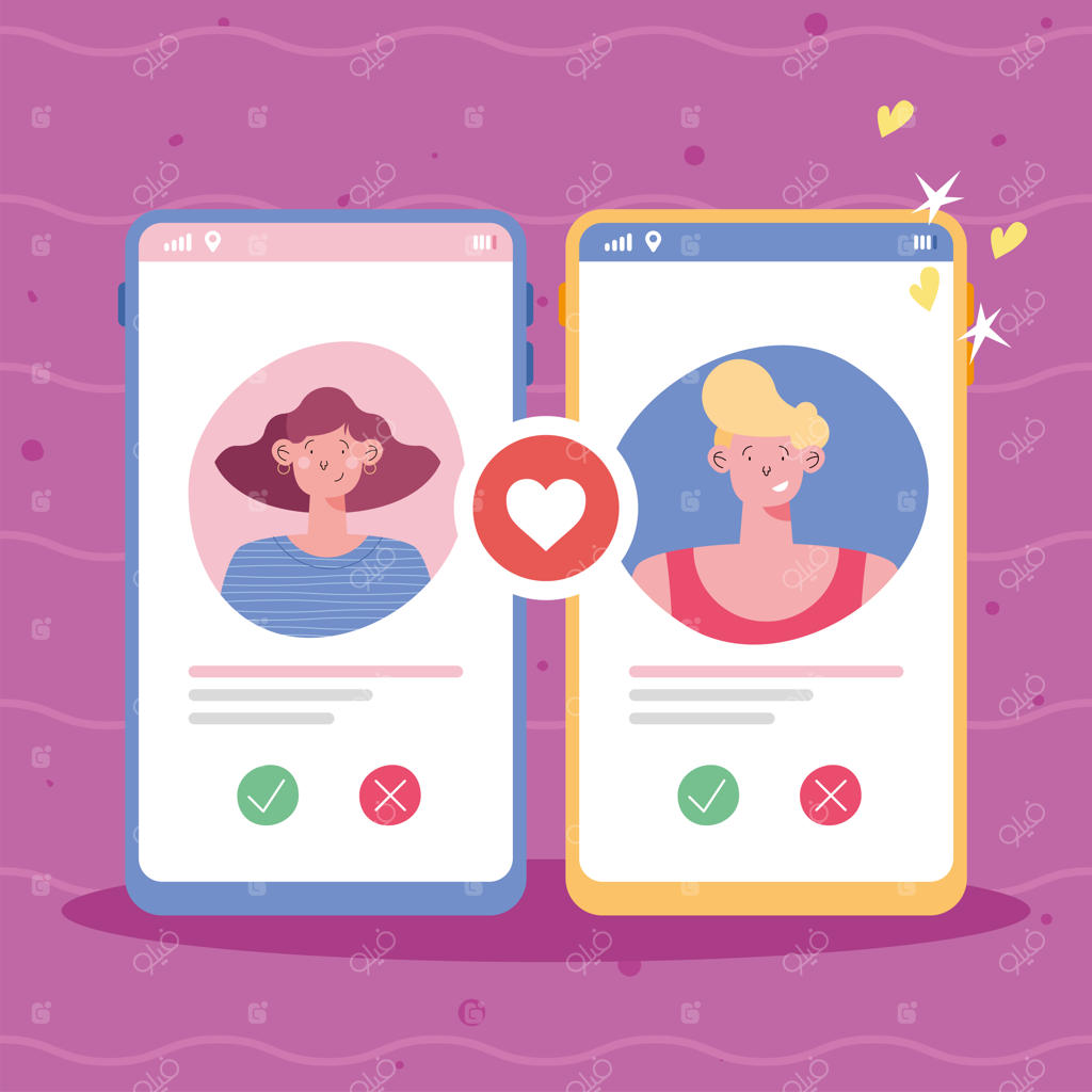 تماس تصویری عاشقانه زن و مرد