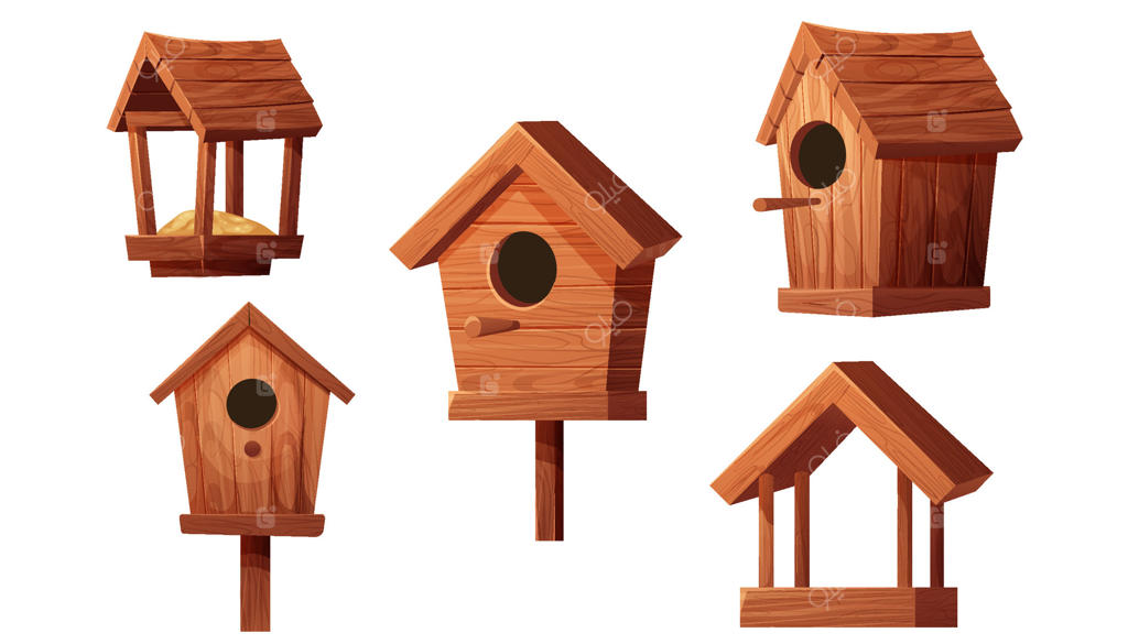 مجموعه خانه‌های چوبی پرندگان