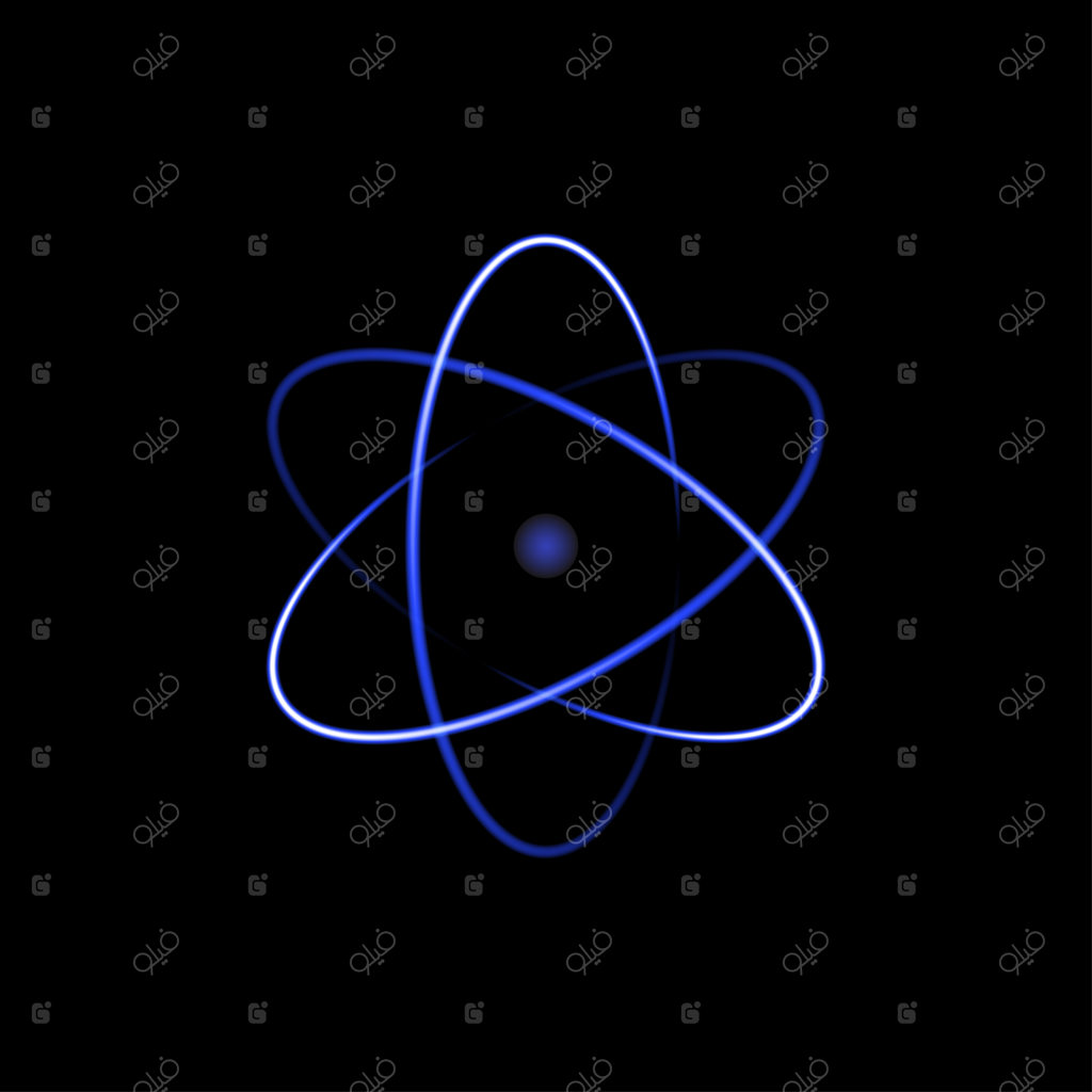 وکتور انتزاعی نماد اتم