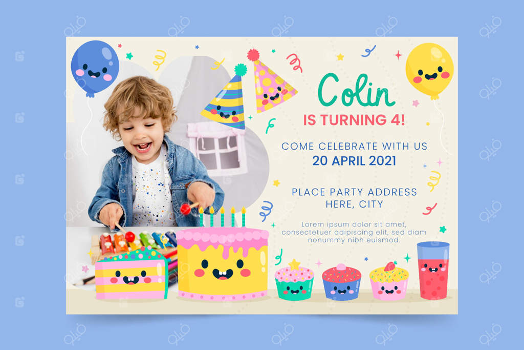 دعوتنامه تولد کودکان