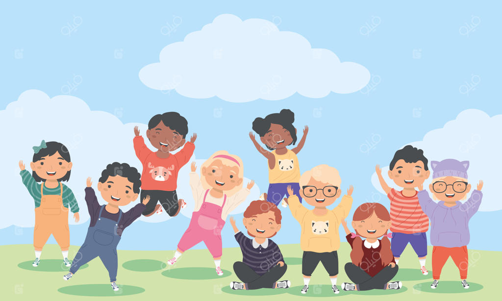 صحنه‌ای از ده کودک خردسال