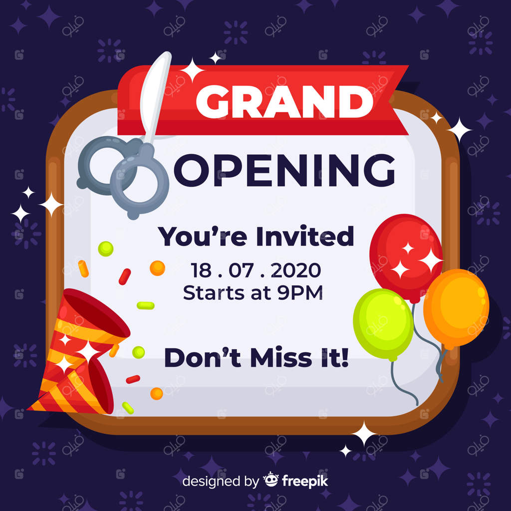 افتتاحیه بزرگ با طرح زمینه مسطح