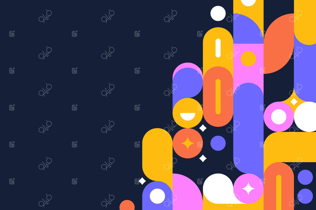 پس‌زمینه با الگوی هندسی و طراحی تخت