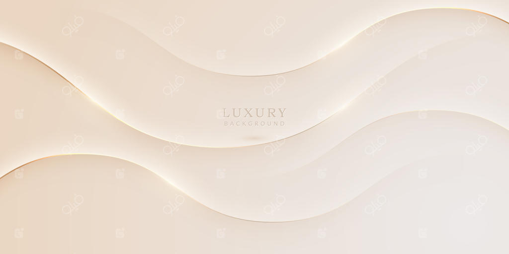 پس‌زمینه لوکس با خطوط موج‌دار طلایی