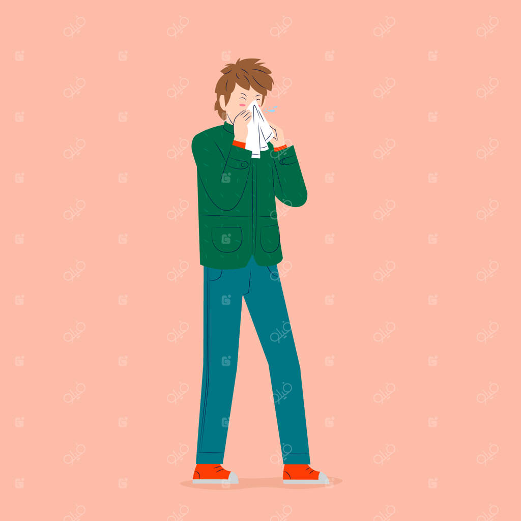 جوانی سرماخورده