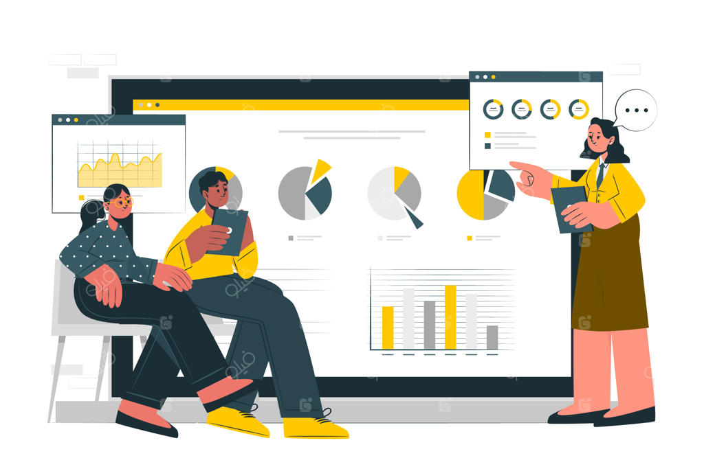 تصویرسازی مفهوم ارائه دیجیتال