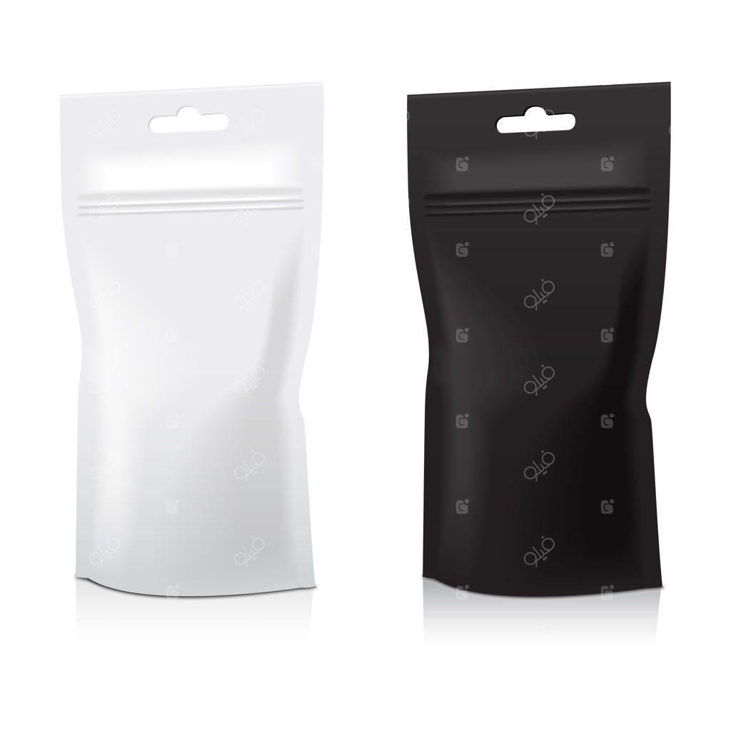 مجموعه کیسه‌های بسته‌بندی دوپک فویلی مواد غذایی با زیپ - طرح و الگو