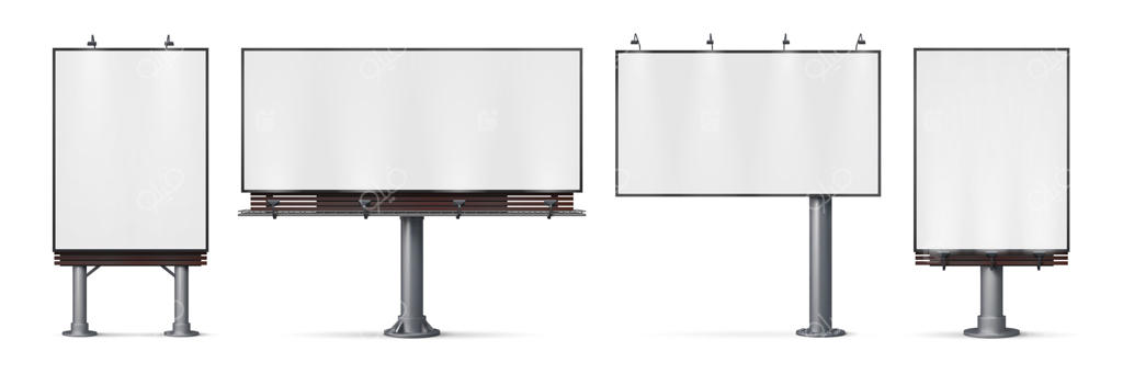 نمونه تبلیغات بیلبوردی فضای باز، بنرهای واقعی و طبیعی