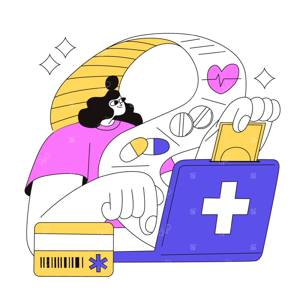 تصویرسازی دستی بیمه سلامت