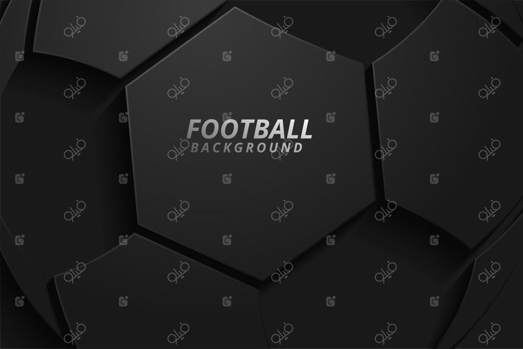 پس‌زمینه انتزاعی با توپ فوتبال