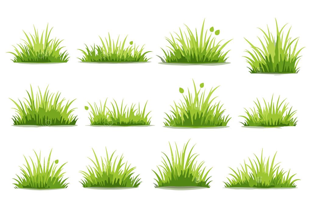 مجموعه طرح وکتور چمن سرسبز