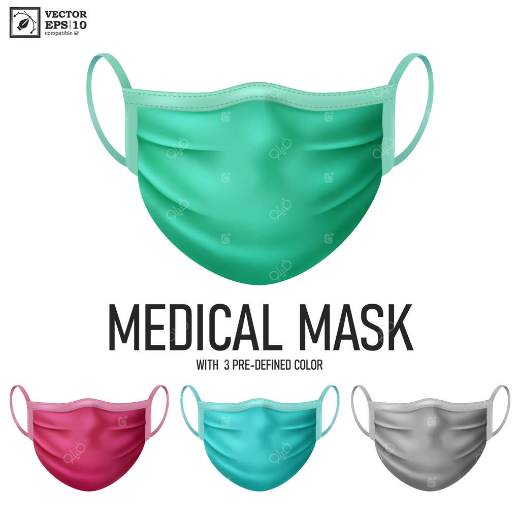 مجموعه ماسک‌های پزشکی واقعی‌نما