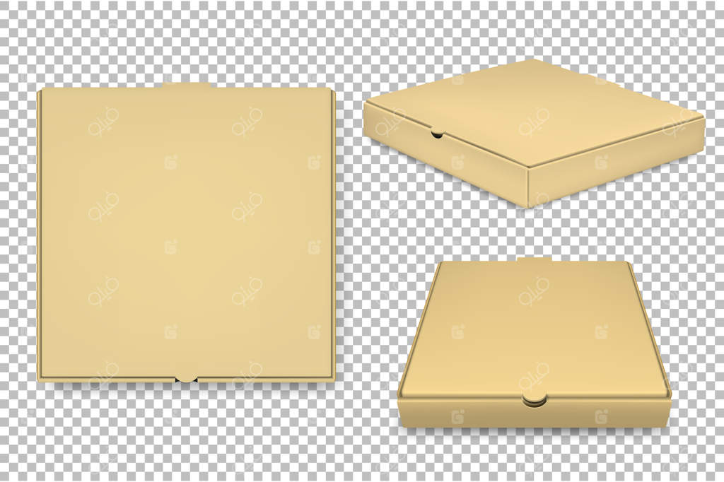 مجموعه پترن جعبه پیتزا خالی و جداگانه