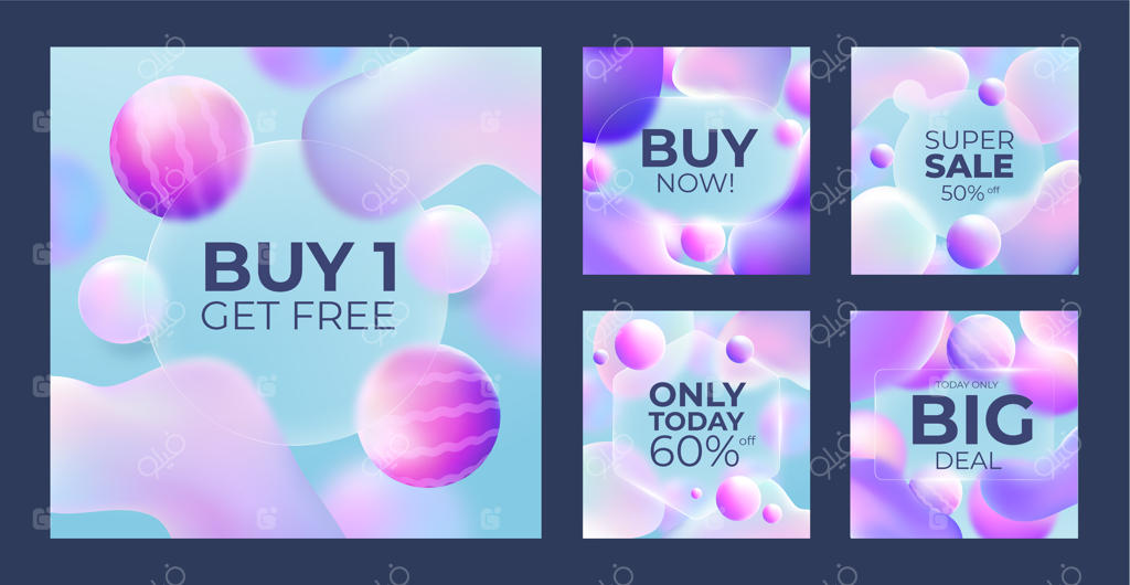 پست اینستاگرامی با افکت شیشه‌ای