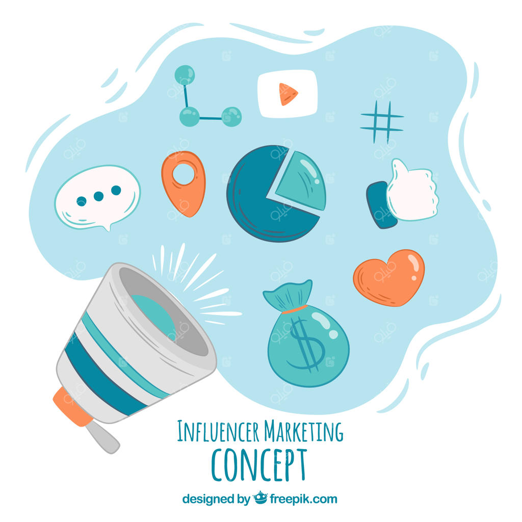 بازاریابی اینفلوئنسری با بلندگو و نمادها