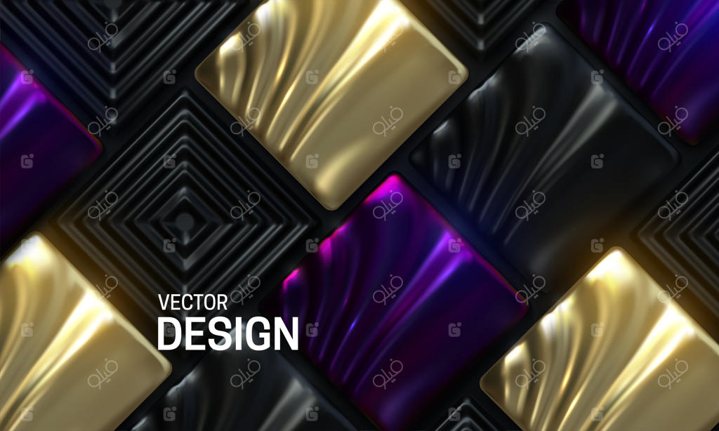 زمینه انتزاعی با کاشی‌های موزاییک رنگارنگ و زیبا