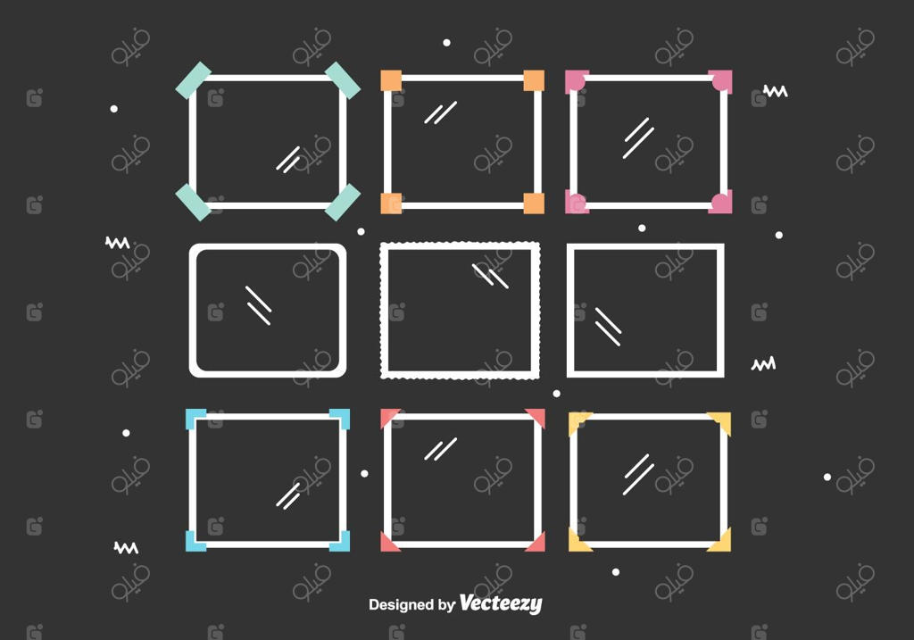 لبه‌های عکس به صورت وکتور