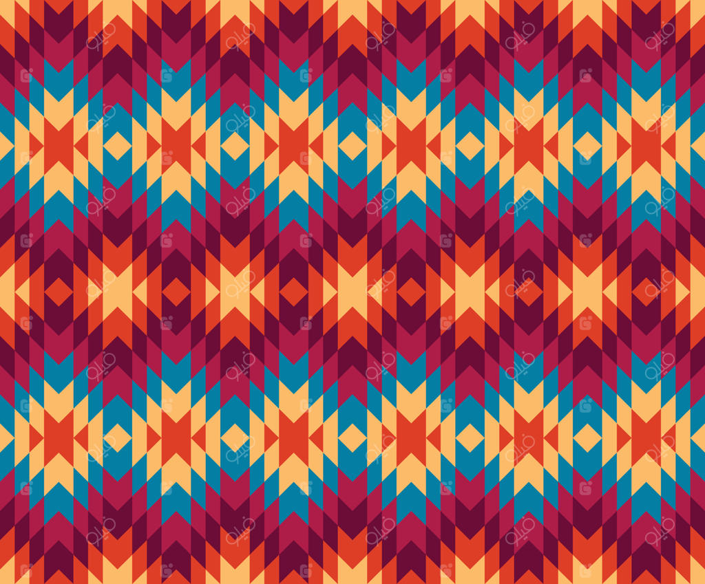 الگوی نوارهای هندسی ناواهو جنوب‌غربی.