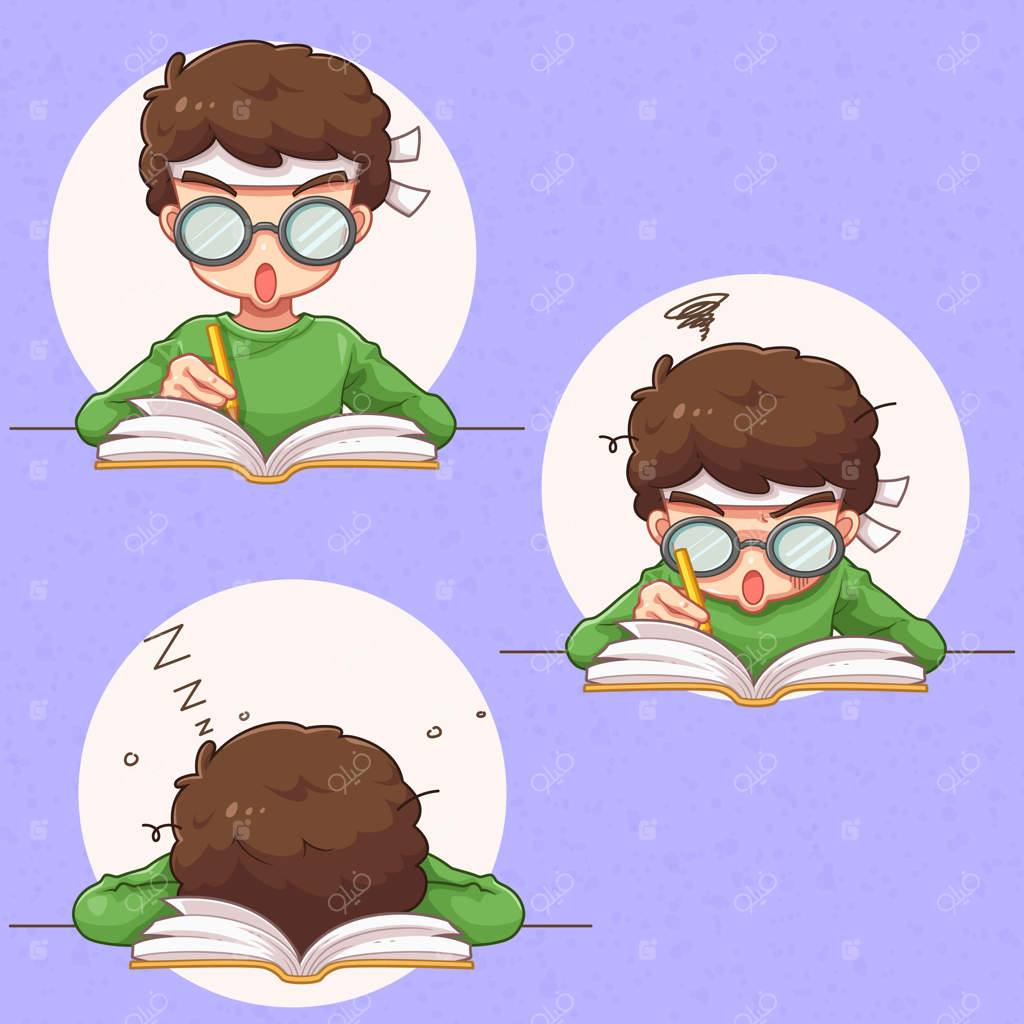 مرحله به مرحله مطالعه کتاب توسط دانش‌آموزان قبل از امتحان