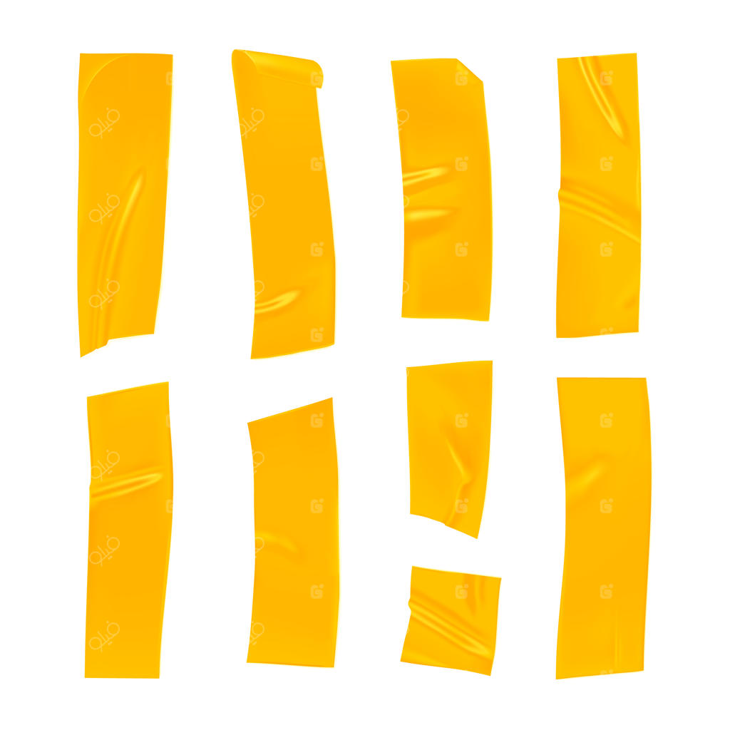 مجموعه نوار چسب زرد: قطعات واقعی نوار چسب زرد