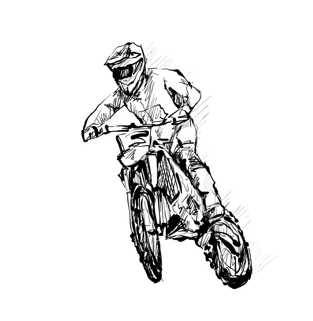 طرح اولیه طراحی ورزشکار موتورکراس