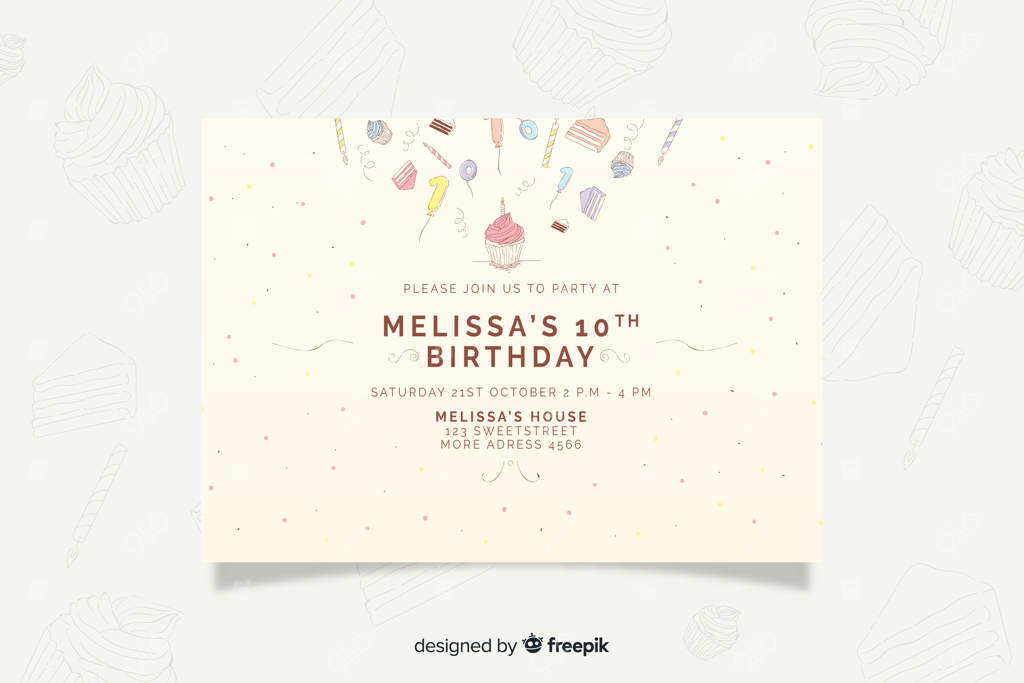 پترن دعوتنامه تولد دست‌ساز