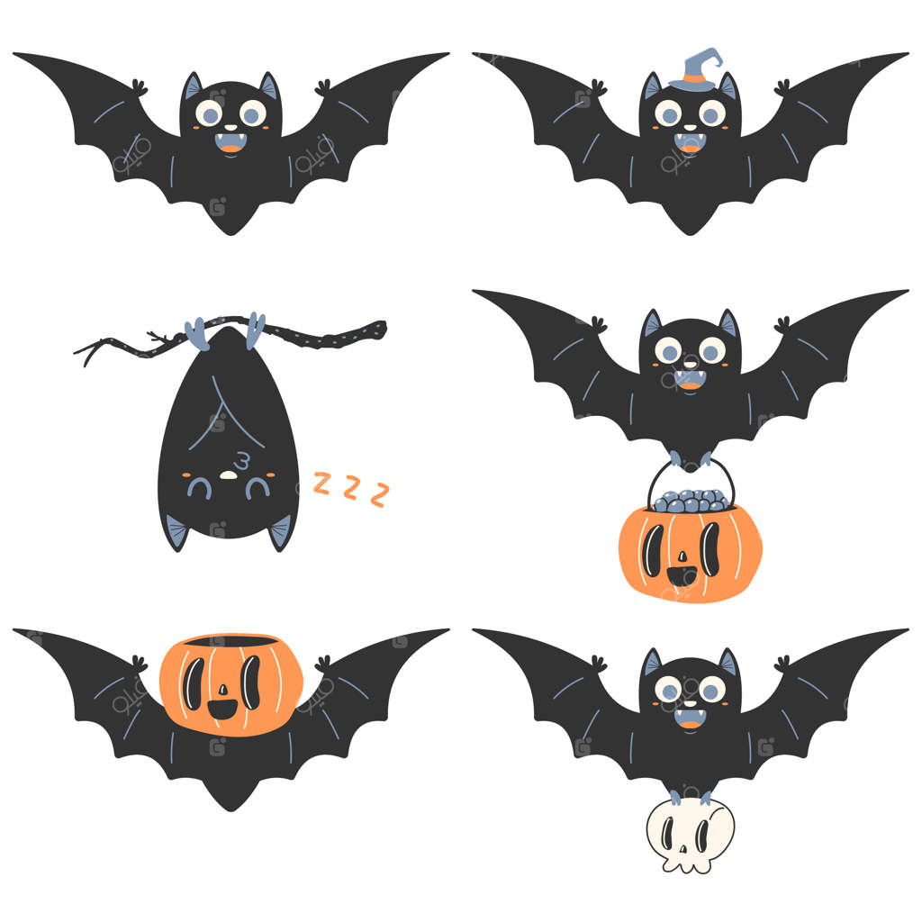 مجموعه شخصیت‌های کارتونی خفاش بامزه.