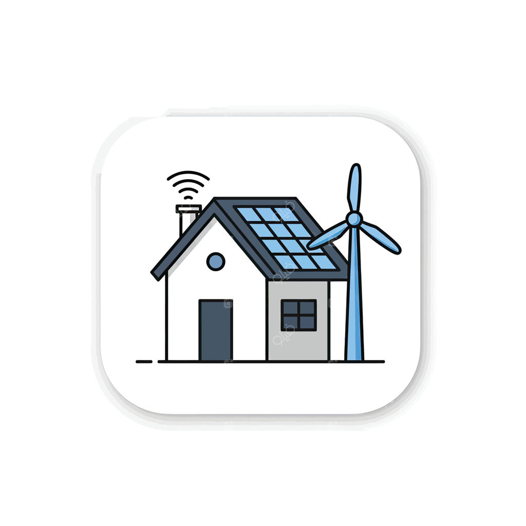 خانه‌ای مجهز به توربین بادی و پنل‌های خورشیدی