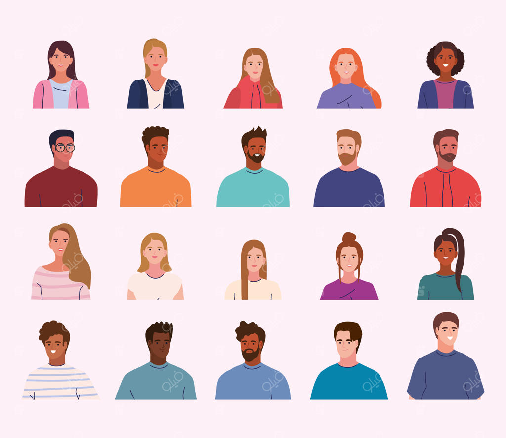 آیکون‌های پروفایل جوانان