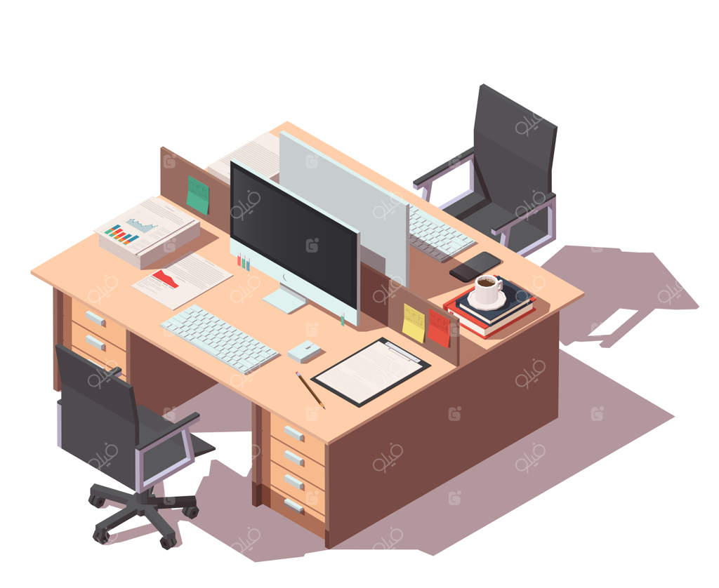 میز اداری با دو جایگاه کاری