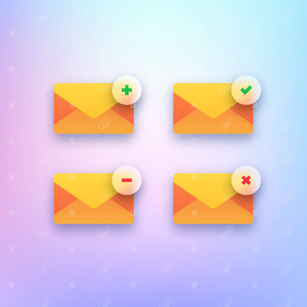مجموعه آیکون‌های ایمیل