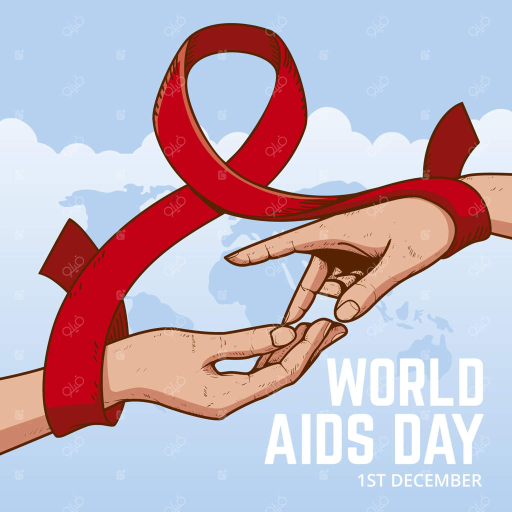 جشن روز جهانی ایدز با طراحی دستی