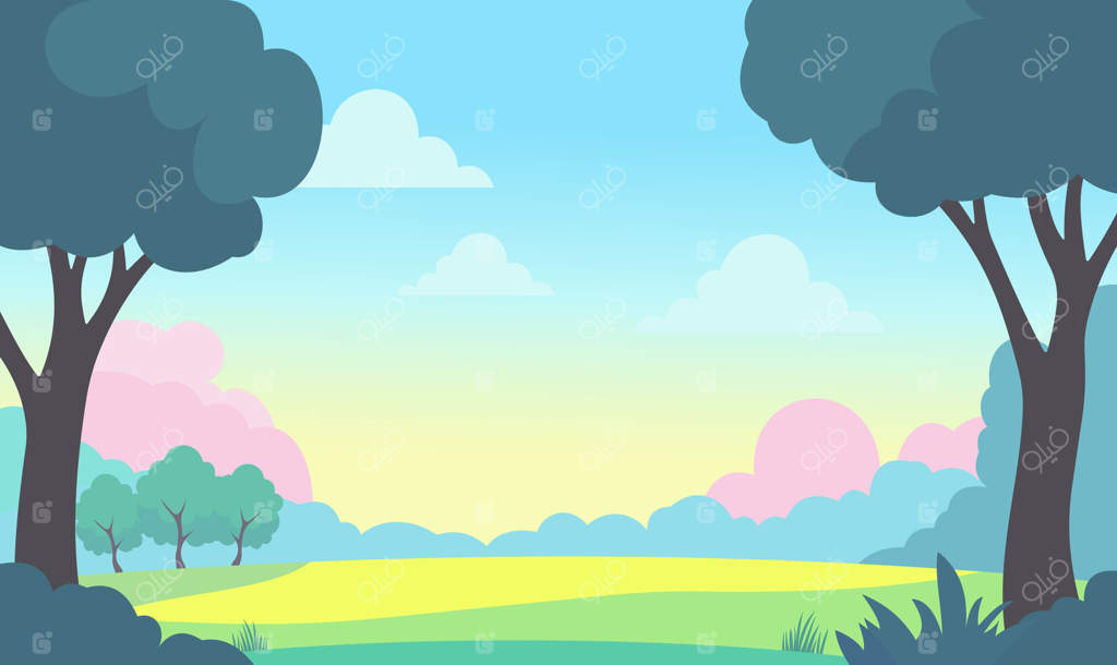 منظره طبیعت باغ پارک سبز با درختان و گیاهان در تابستان