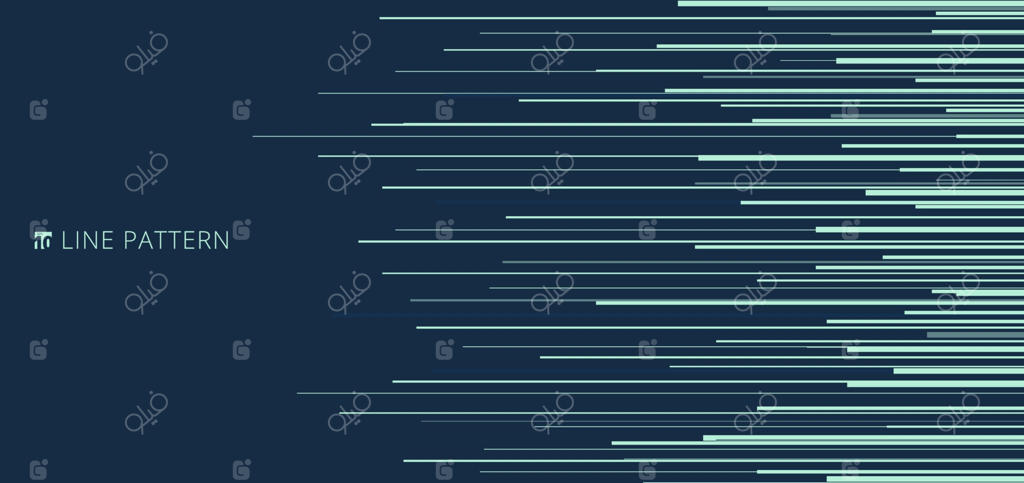 الگوی خطوط افقی سبز روشن بر روی زمینه و بافت آبی.