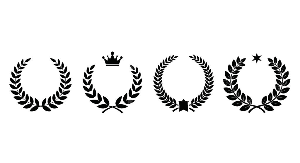 تاج‌ برگ بو و تاج‌های زرین، سمبل‌های پیروزی و ستاره افتخار