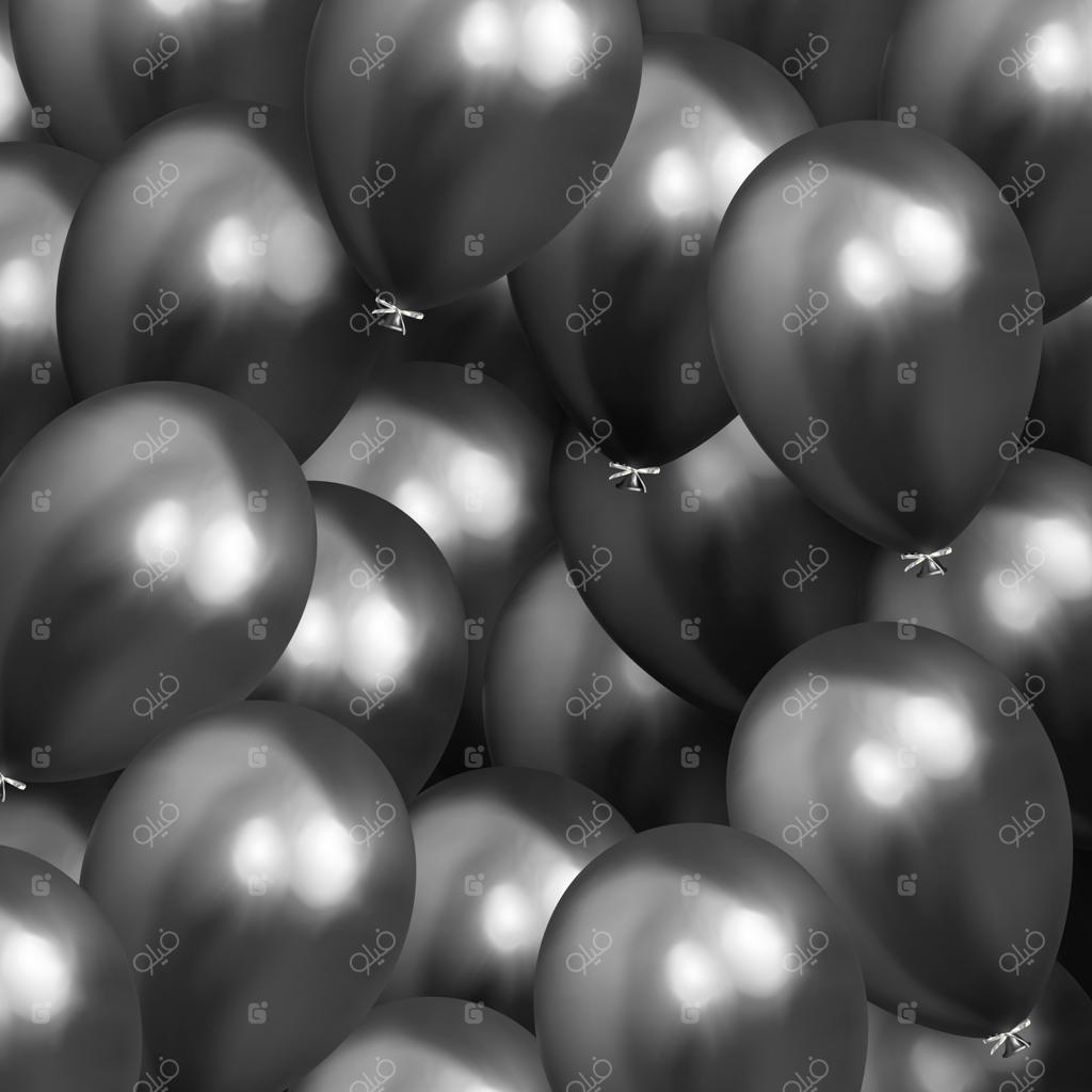 پس‌زمینه جشن با بادکنک‌های هلیومی: تولد، پوستر، بنر سالگرد مبارک. طراحی واقع‌گرایانه تزئینی برای تعطیلات با عناصر سه‌بعدی، تصویرسازی وکتور.